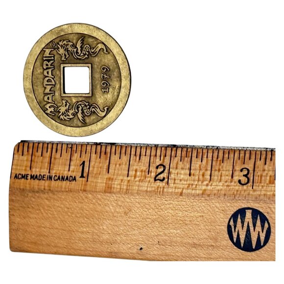 Manderin Token 1979 No Cash Value Metal Exonumia Lucky Token - Picture 3 of 5